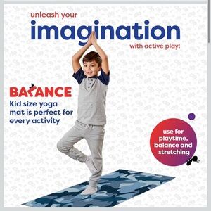 Antsy Pants Kids Yoga Mat - Yoga Mat for Kids, 
Blue Shark